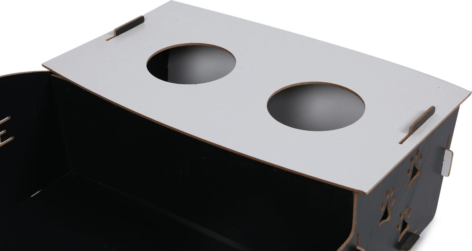 Shtrat për mace Aberto Design, 200, i zi dhe i bardhë, MDF, i çmontueshëm, 60x40x15cm