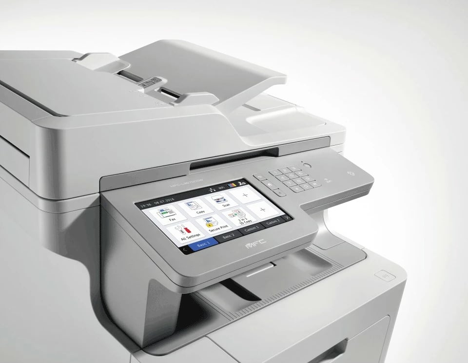 Printer multifunksional Brother MFC-L9570CDW, laser, ngjyrë, A4, WiFi, ekran prekje, bardhë
