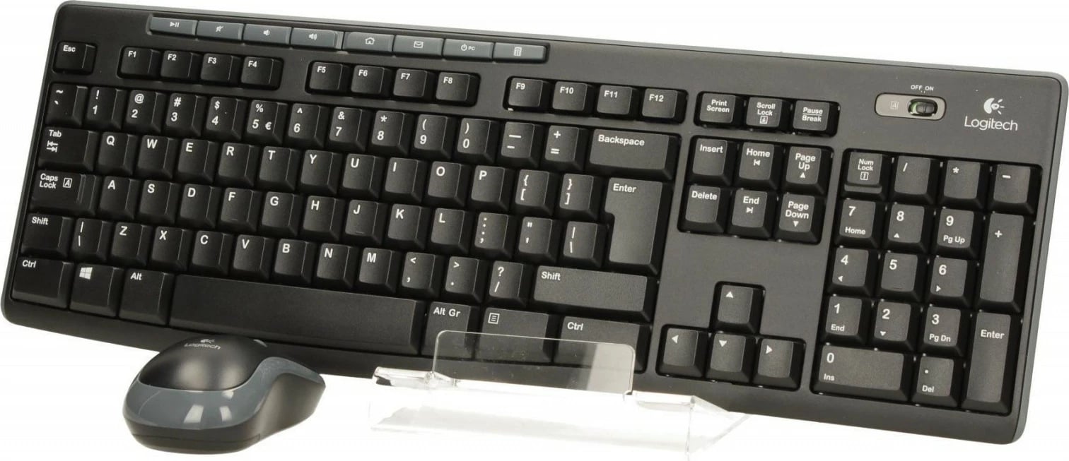 Set tastierë dhe maus Logitech MK270 wireless, USB, i zi