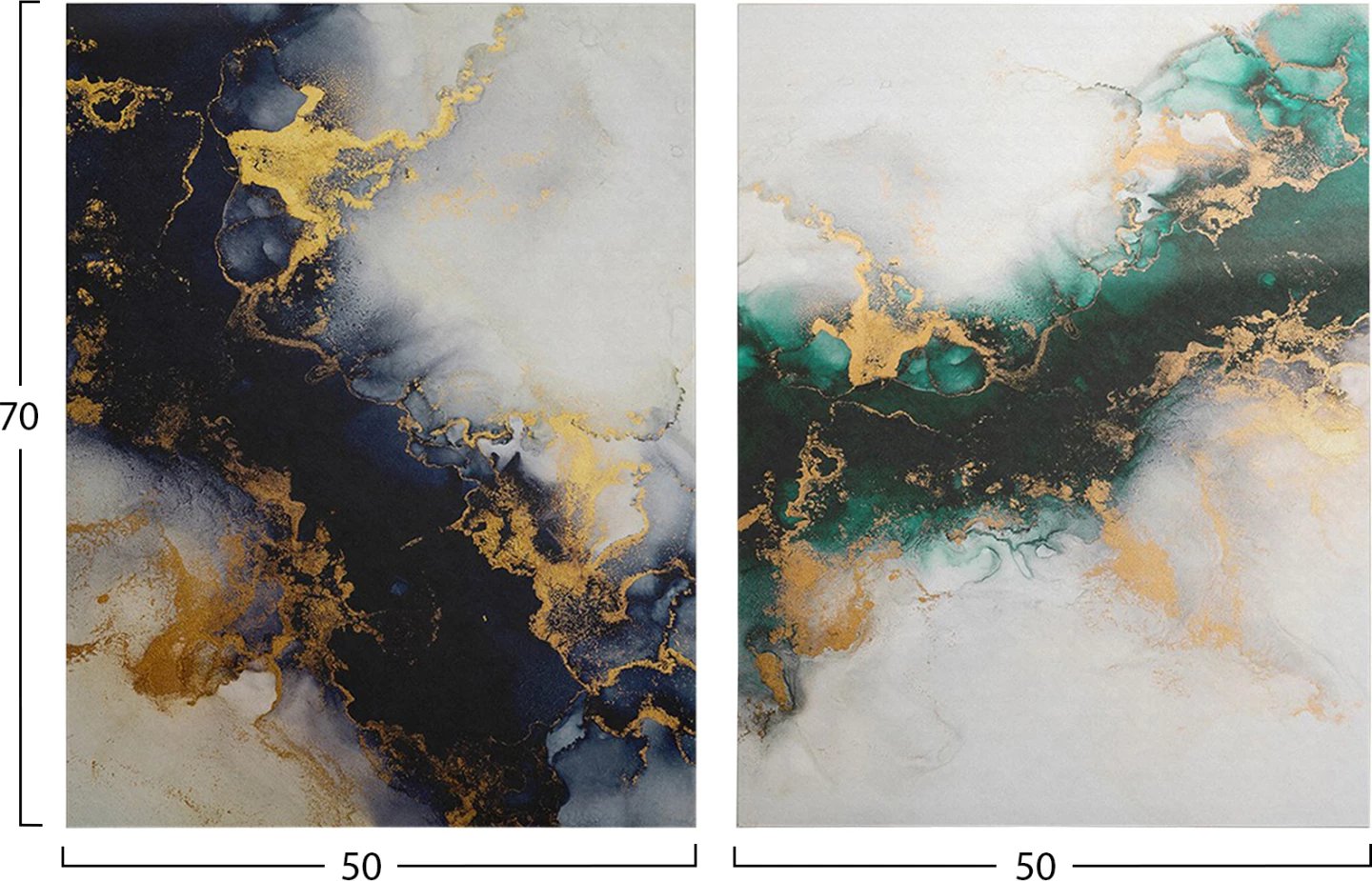Pikturë muri set 2 copë, seri GOBI, kanavacë e printuar, 50x3x70cm (x2)