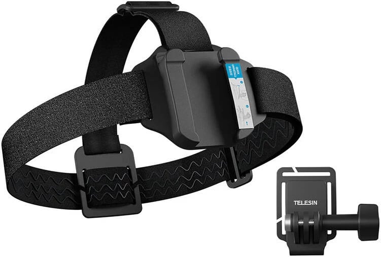 Rrip koke për kamera sportive Telesin QHM-001, i zi