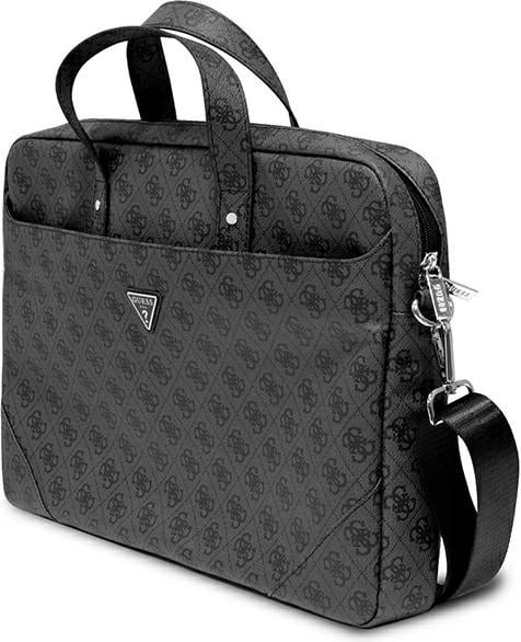 Çantë laptopi Guess Saffiano 4G Triangle Logo, për 16 inç, e zezë Çantë laptopi Guess Saffiano 4G Triangle Logo, për 16 inç, e zezë