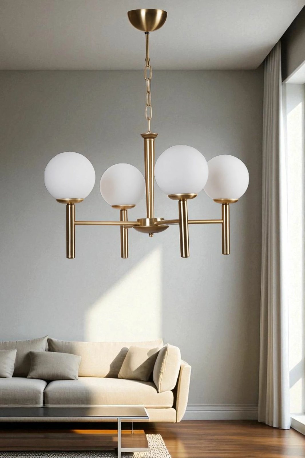 Llambadar Opviq, 8976-4, e bardhë dhe ari