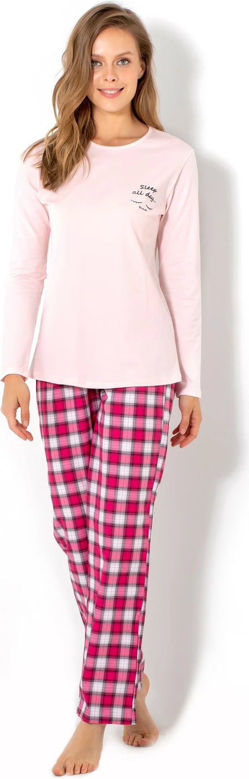 Set pizhamash për gra, Jumeon, 002-000535, ngjyrë pluhur