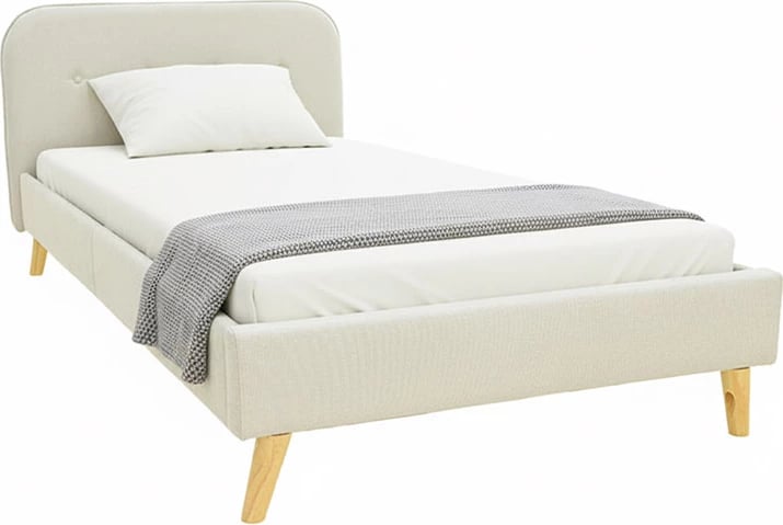 Krevat LumiLux, material stof, ngjyrë bezhë, 100x200cm