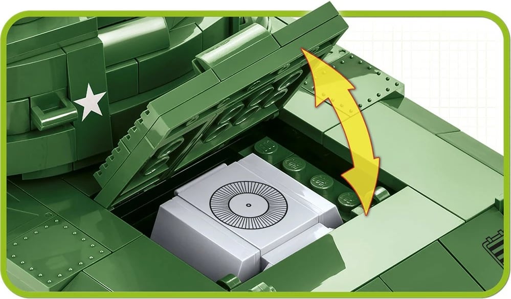 Set lodrash ndërtimi Cobi Klocki M41A3 Walker Bulldog, 625 pjesë, 2 figurina, Jeshile