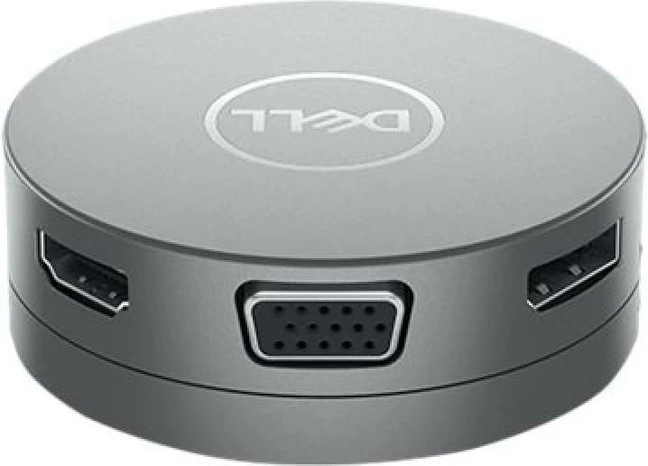 Stacion docking USB-C 7-në-1, Dell, DA310 470-AEUP, 90W PD, 4K 60Hz, argjendtë