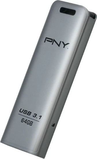 Pendrive PNY Elite Steel 64GB, USB 3.1, Alumini