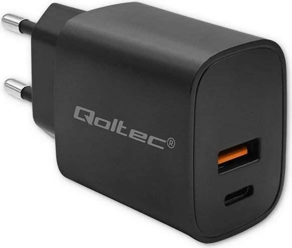 Karikues muri Qoltec GaN Power Pro, 30W, 1x USB-C, 1x USB, i zi