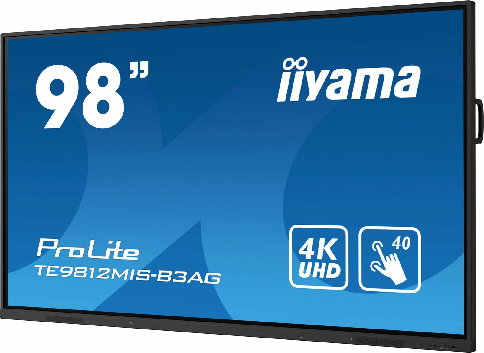 Monitor interaktiv iiyama TE9812MIS-B3AG 98 inç 4K UHD, Wi-Fi, Touchscreen, zi