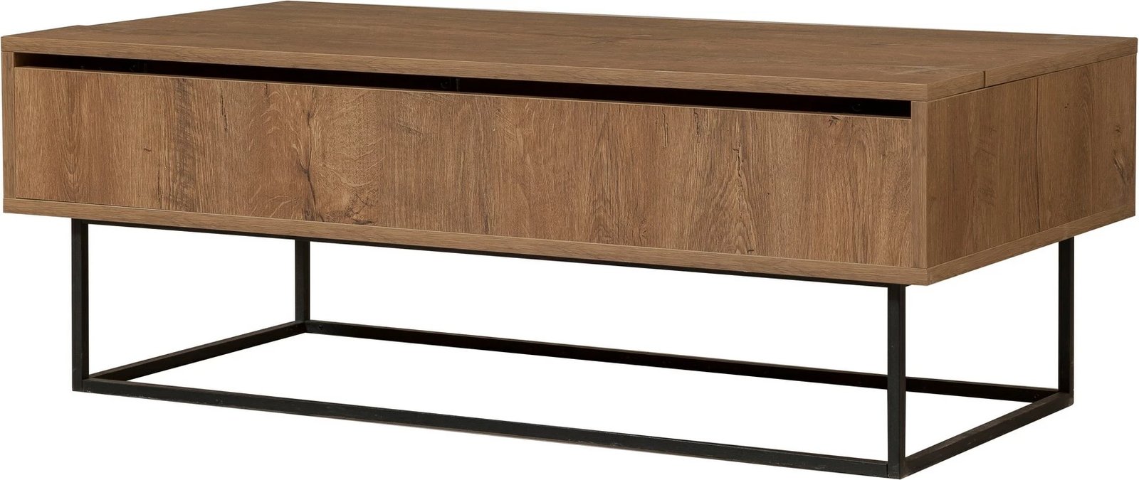 Set mobiljesh për dhomë dite, ngjyrë arre dhe e zezë, Skye Decor, Laxus Takım 23