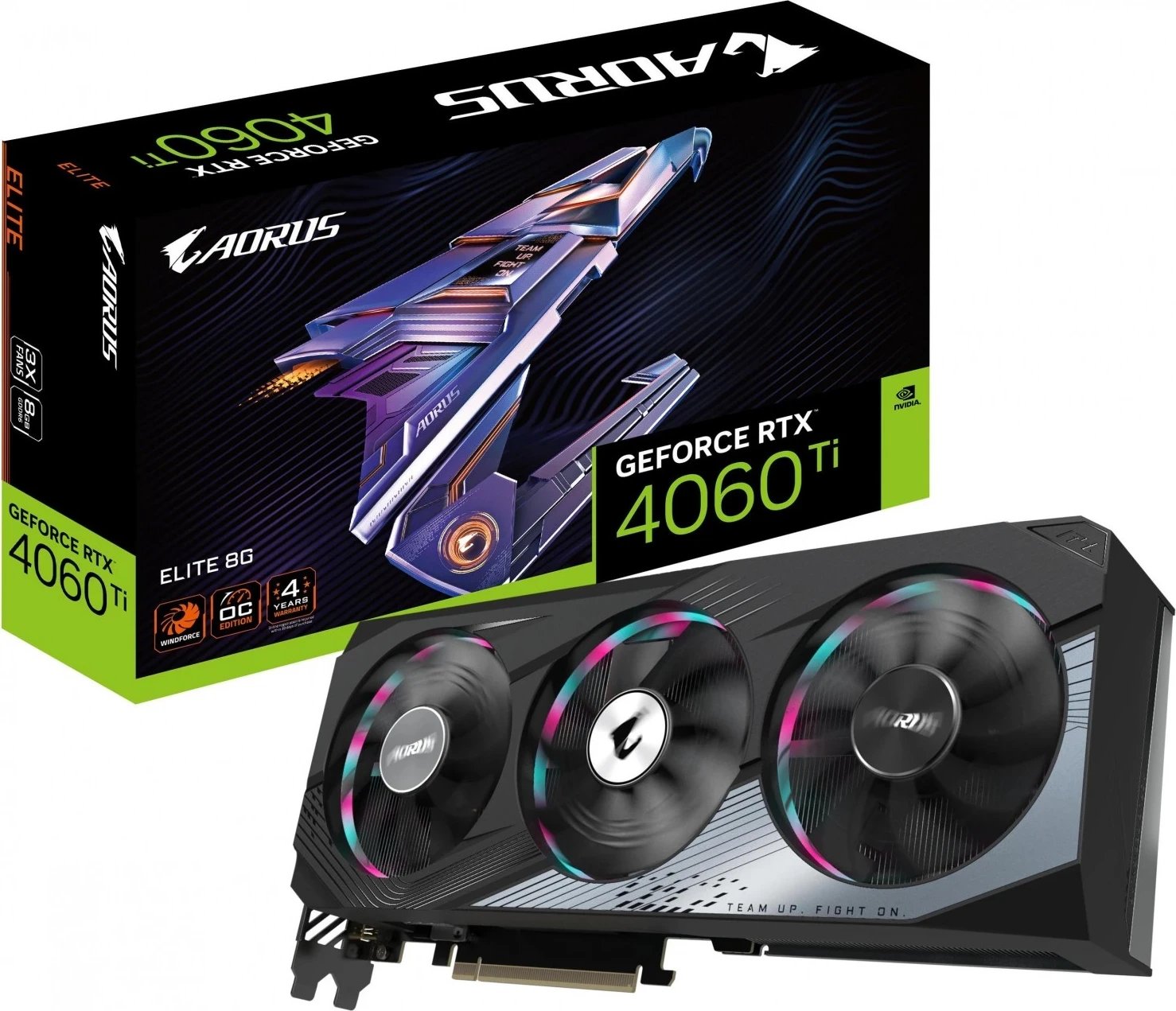 Kartë grafike Gigabyte GeForce RTX 4060 Ti AORUS ELITE, DLSS 3,  8GB, GDDR6 