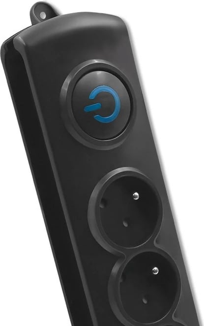 Kasë mbrojtëse Qoltec 50112, 6 dalje, 3m, e zezë