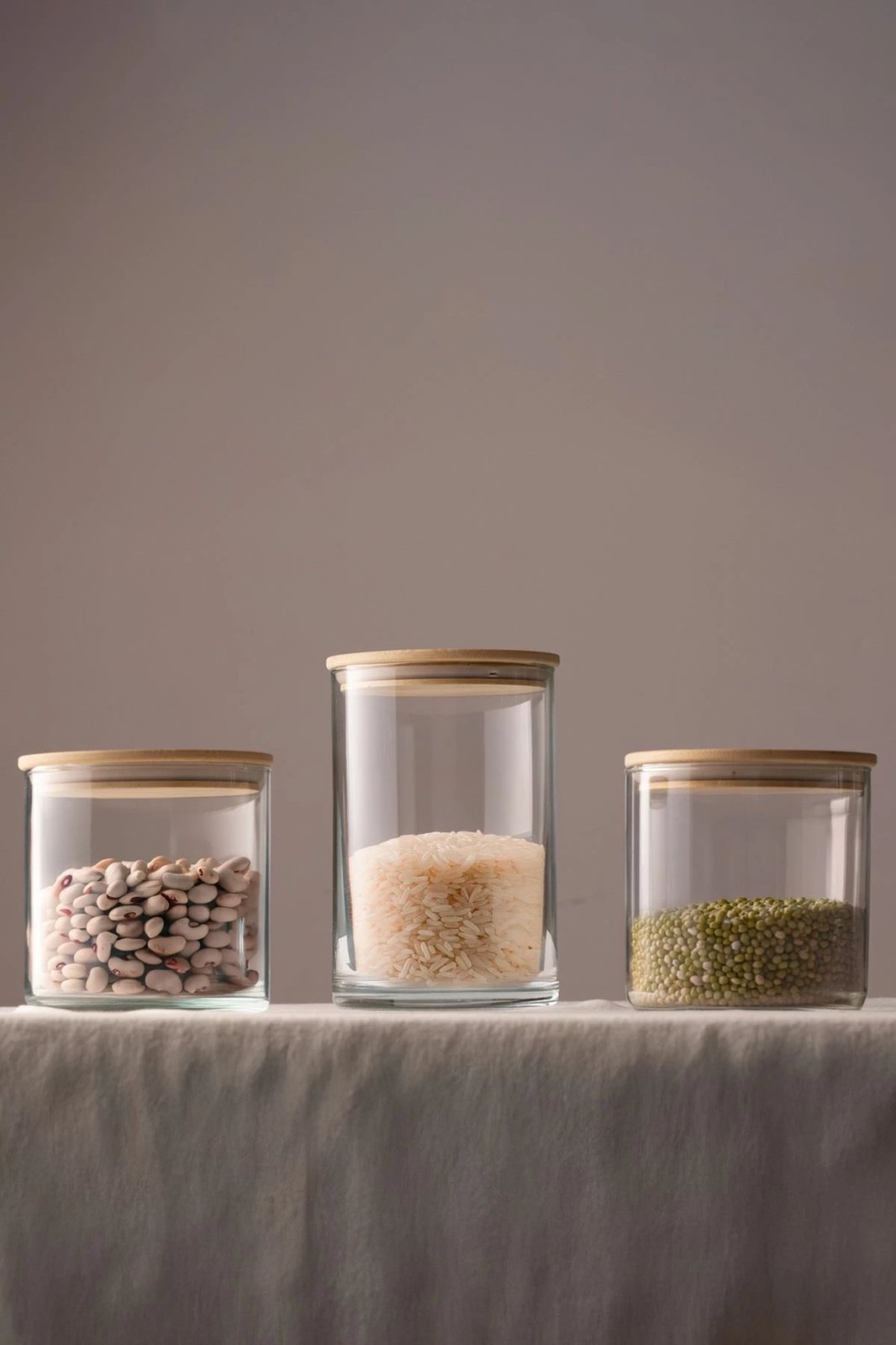 Set kavanozash prej xhami (3 copë), Hermia Concept, transparent