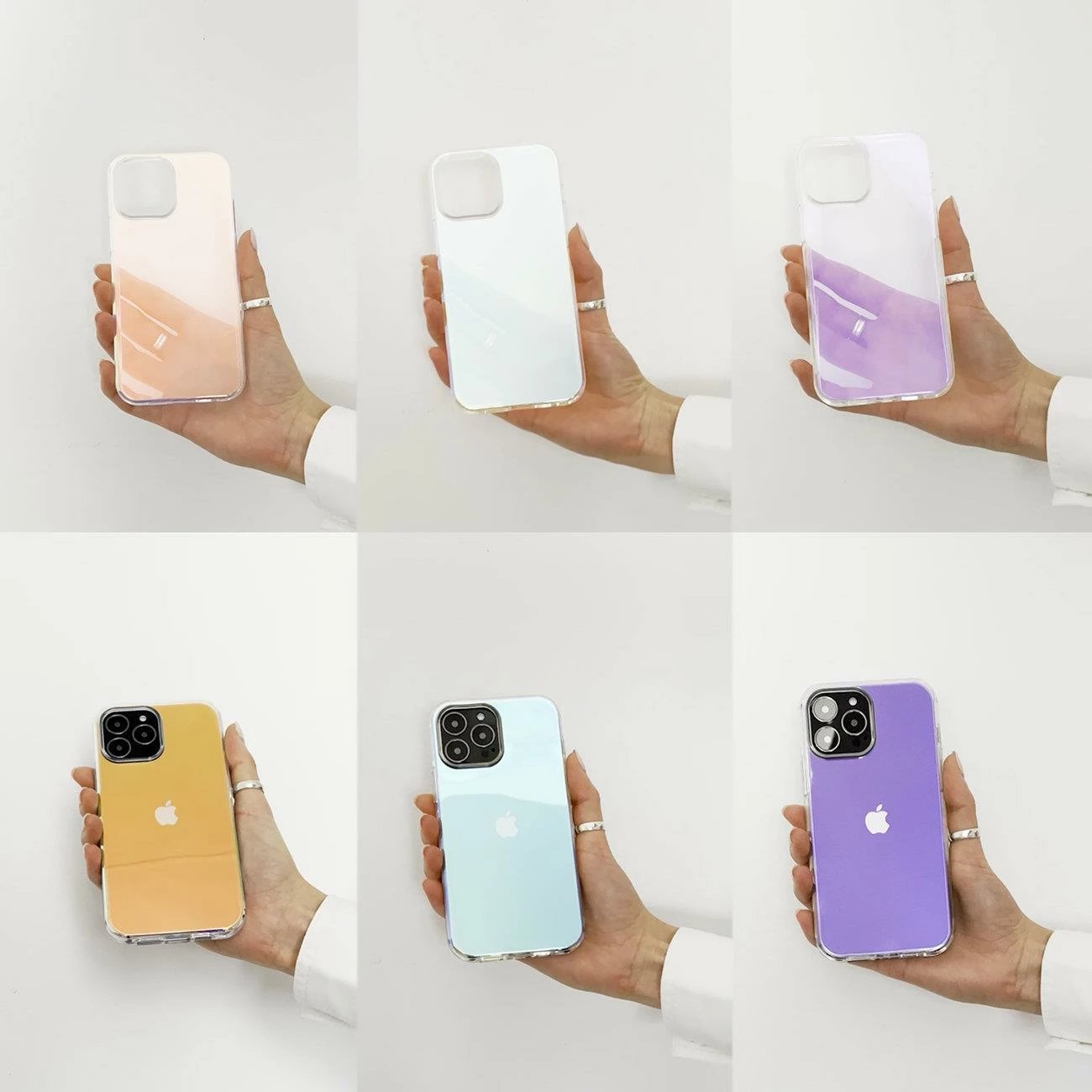 Mbështjellës Hurtel Aurora Case për iPhone 12, TPU, Blu