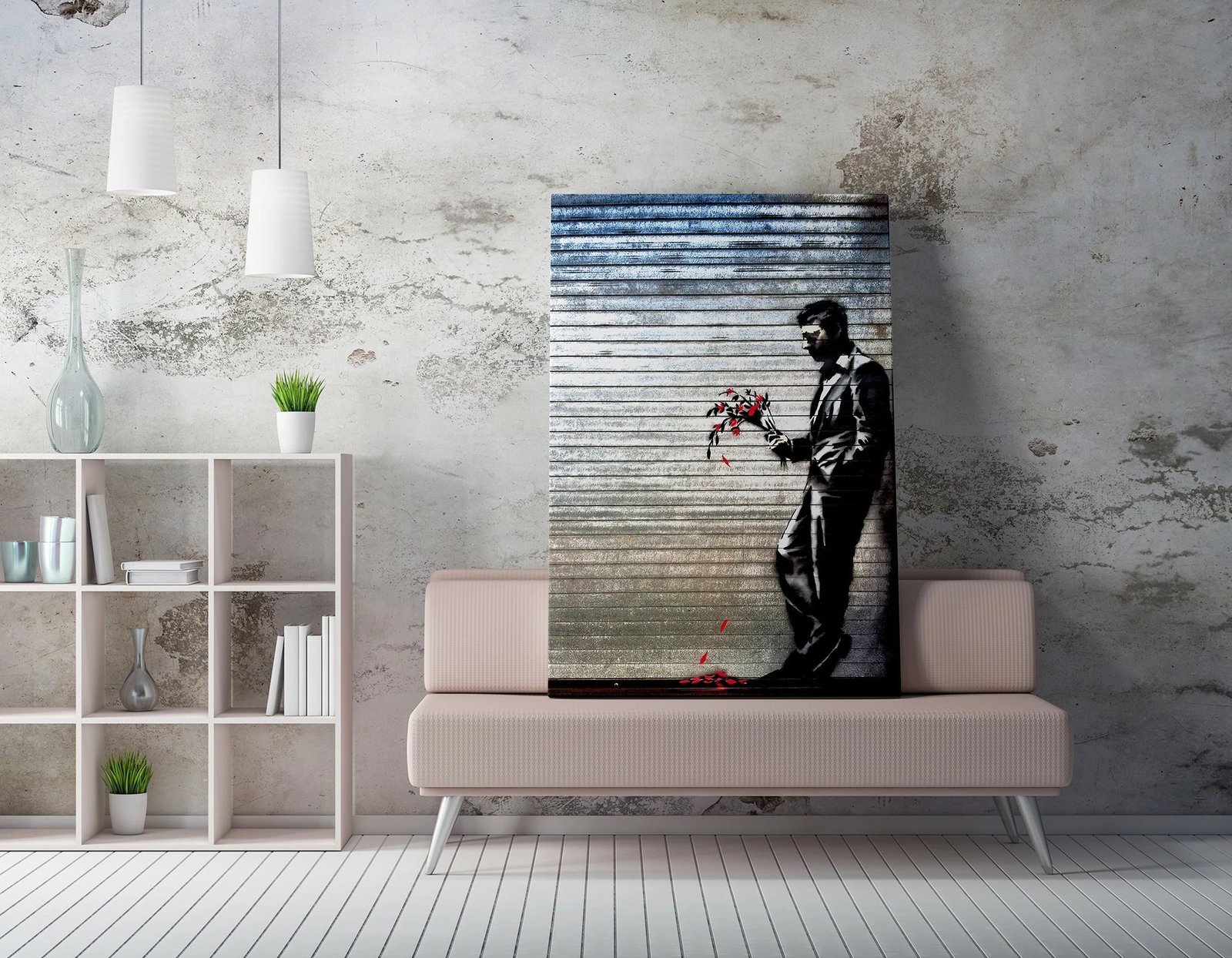 Pikturë dekorative në kanavacë, Banksy, shumëngjyrëshe, WY17, 50x70cm