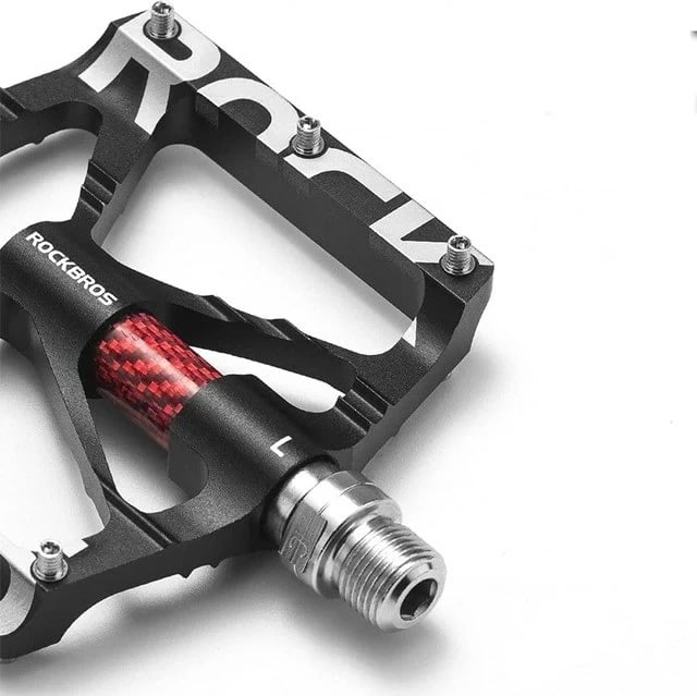 Set pedale biçiklete Rockbros 37213071001, alumini, e zezë, 2 copë