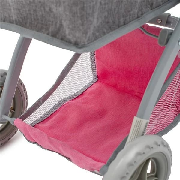 karrocë kukullash 2-në-1, Baby Mix, Sophie, rozë-gri