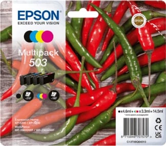 bojë printeri Epson 503 C13T09Q64010, multipack, e zezë, cian, magenta, e verdhë