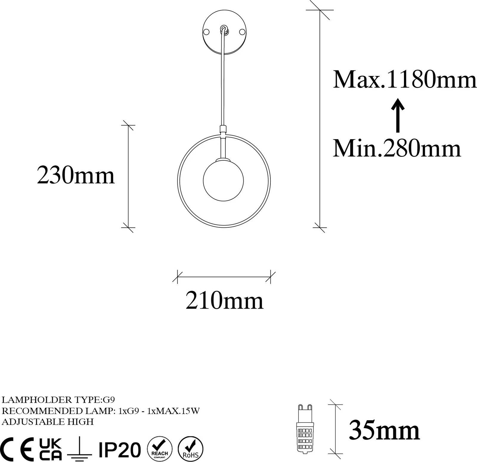 Llambë muri Opviq, Geometri - 11125