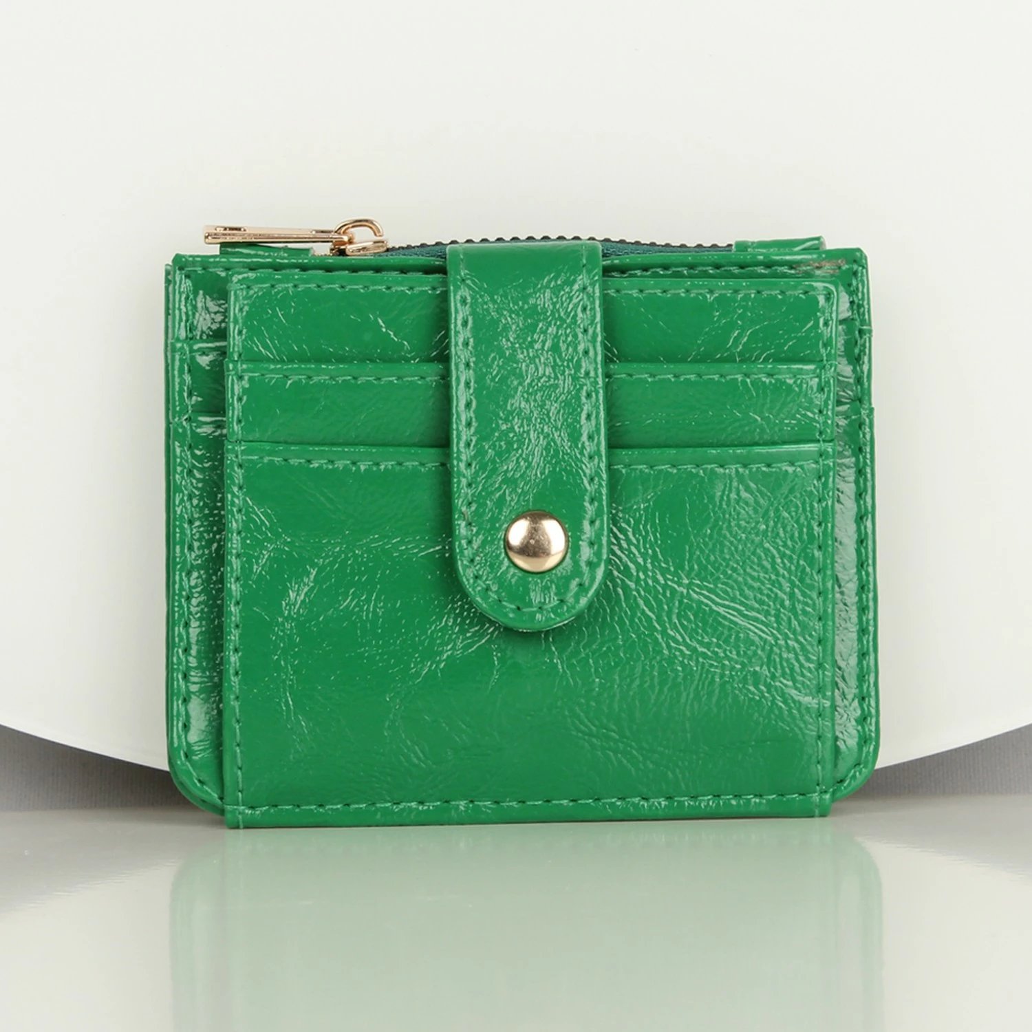 Portofol prej lëkure, ngjyrë e gjelbër, Zoozie Bags, 11.5x9cm