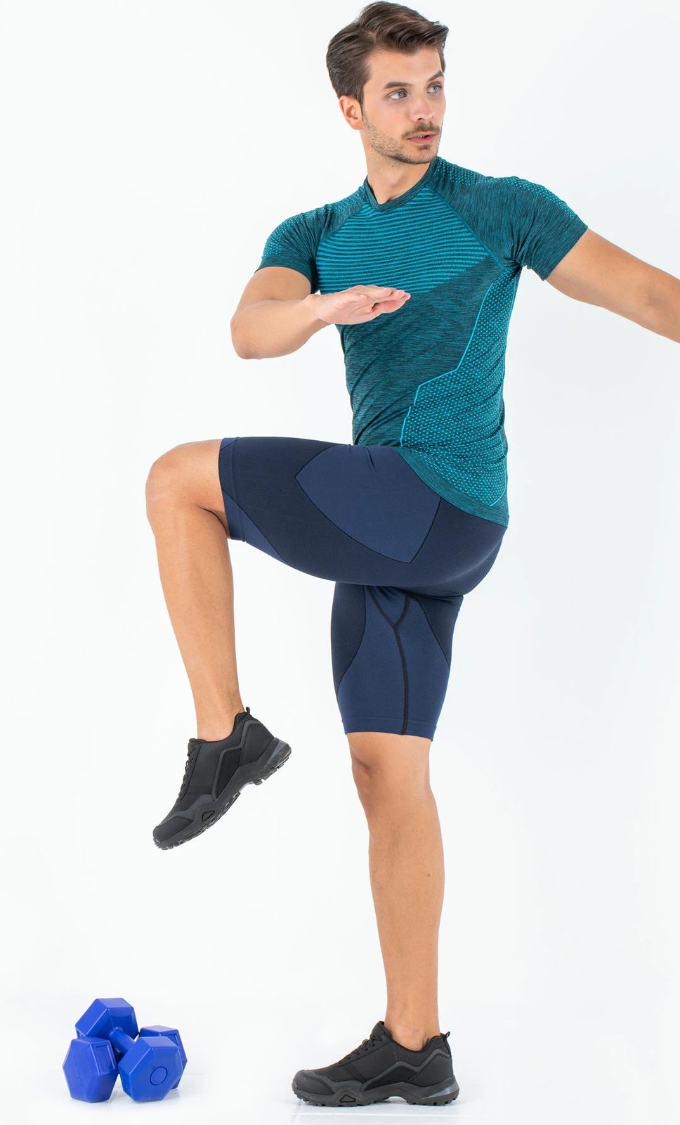 Bluzë sportive për burra, ngjyrë kaltër, Jumeon, 001-001341