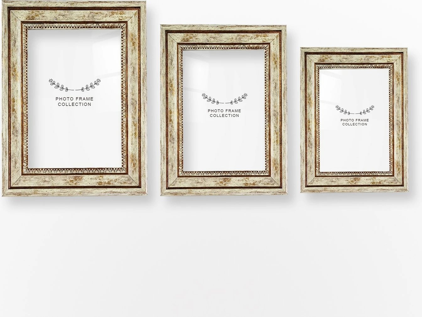 Set kornizash për foto, 3 copë, ngjyrë kafe, Evila Originals, 3BAFC1034