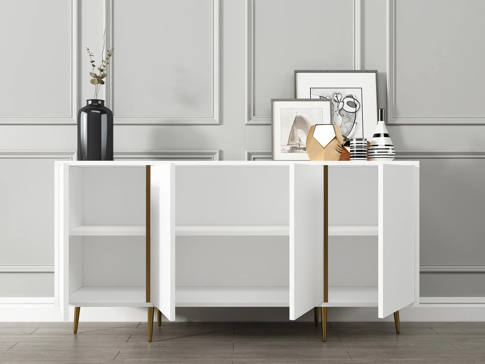 Konsolë Skye Decor, Arven, e bardhë