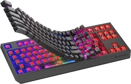 Tastierë mekanike Genesis Thor 230 TKL Wireless, RGB, Outemu Red, e zezë Tastierë mekanike Genesis Thor 230 TKL Wireless, RGB, Outemu Red, e zezë