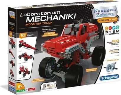 Set konstruktimi Clementoni Mechaniki, 10 modele, e kuqe