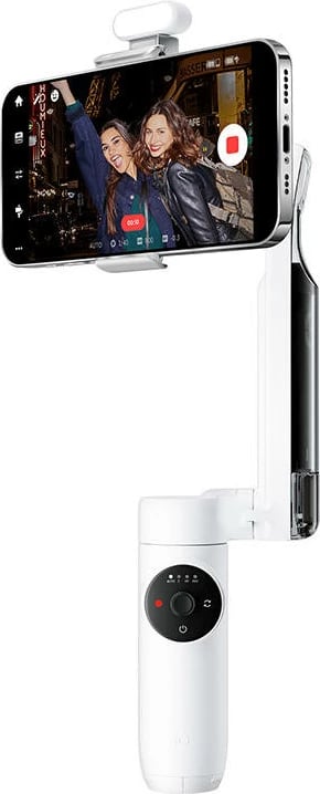 Stabilizues për celular, Insta360 Flow Creator Kit, 3-aks me AI tracking, bateri 2900mAh deri 12h, selfie stick 215mm dhe tripod i integruar, i bardhë