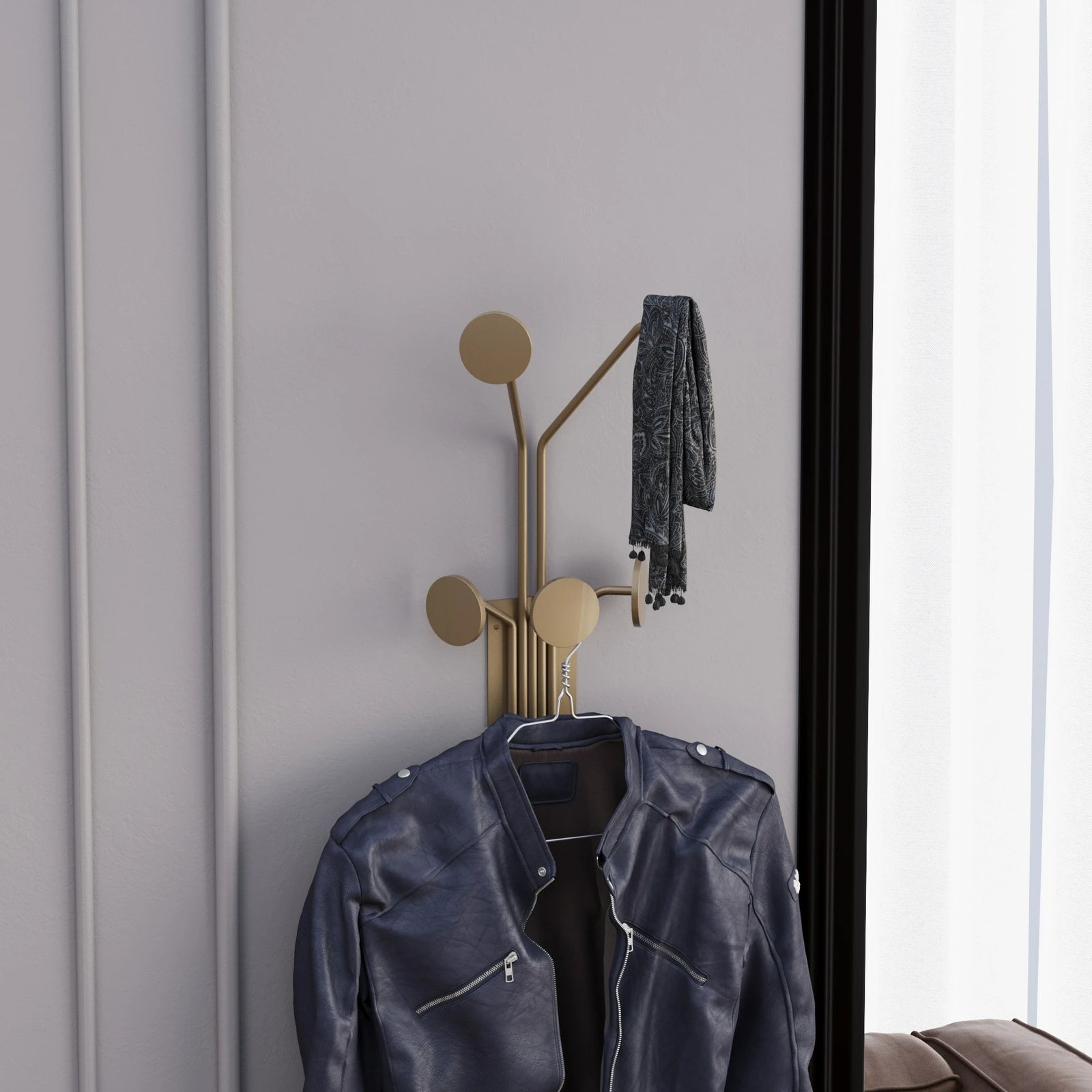 Varëse muri metalike Wallity, gjirafë, ngjyrë ari