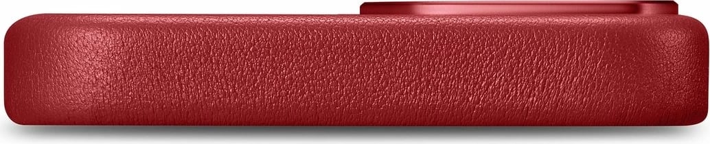 Mbështjellës iCarer për iPhone 14 Plus, lëkurë natyrale, MagSafe, Kuq