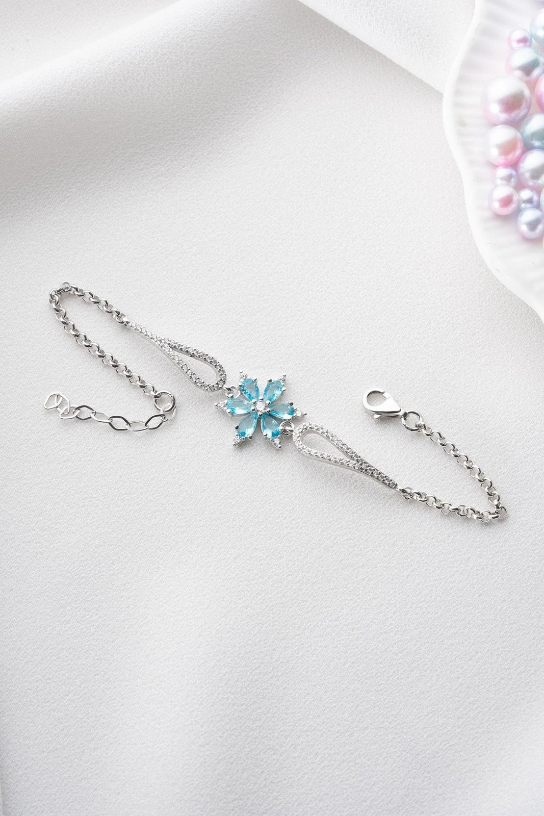 Byzylyk argjendi Jumeon, ngjyrë argjendi dhe kaltër deti, NRZ999199