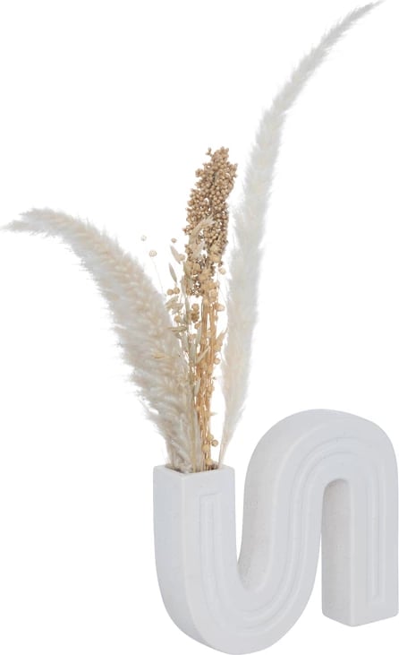 Vazo Snaky qeramike, ngjyrë e bardhë, 25x5x21cm Vazo Snaky qeramike, ngjyrë e bardhë, 25x5x21cm