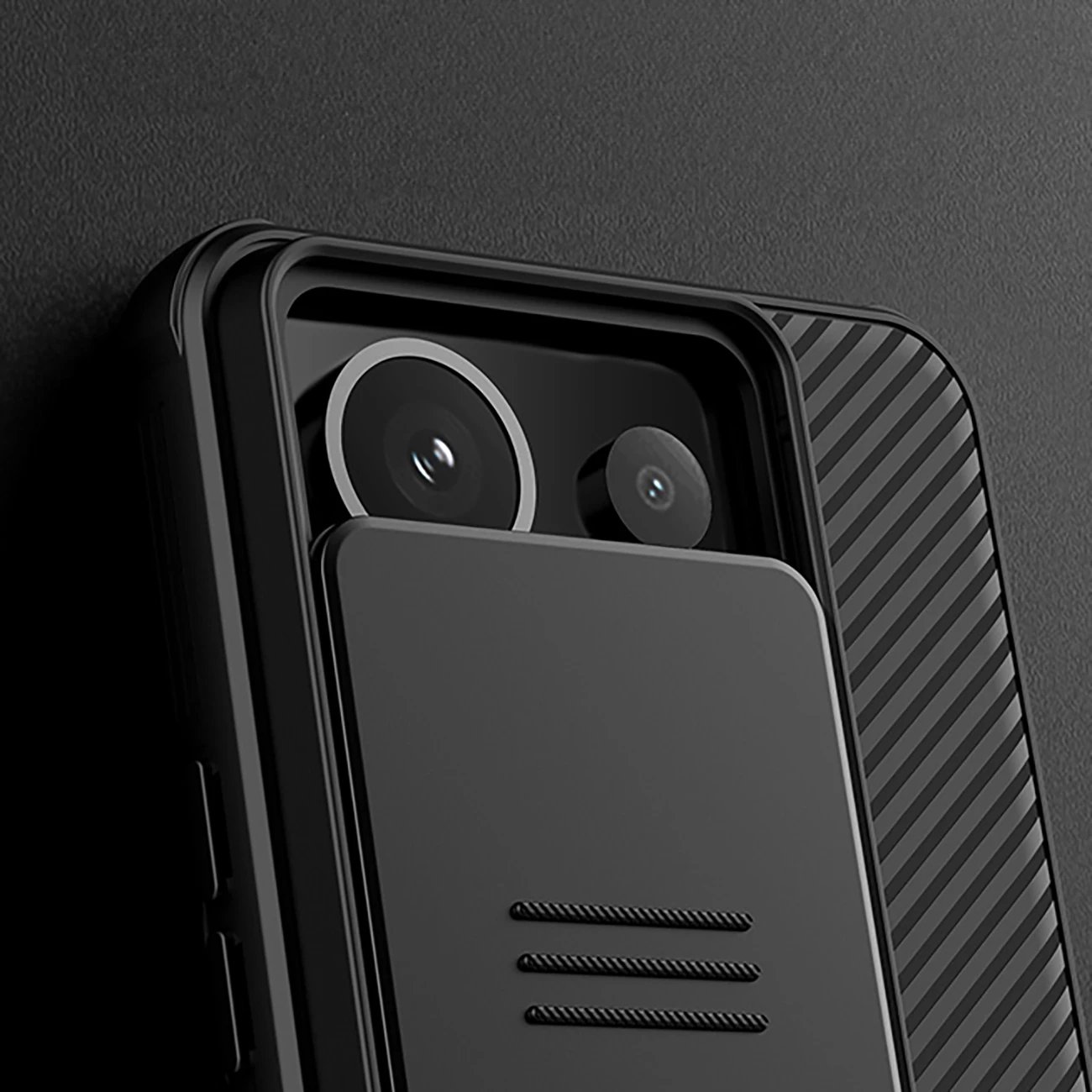Mbështjellës Nillkin CamShield Pro Case për Xiaomi Redmi Note 13 Pro 5G / Poco X6 5G, i zi