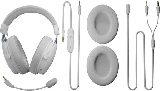 Kufje Genesis Toron 531, me mikrofon të ndashëm, për lojtarë, të bardha