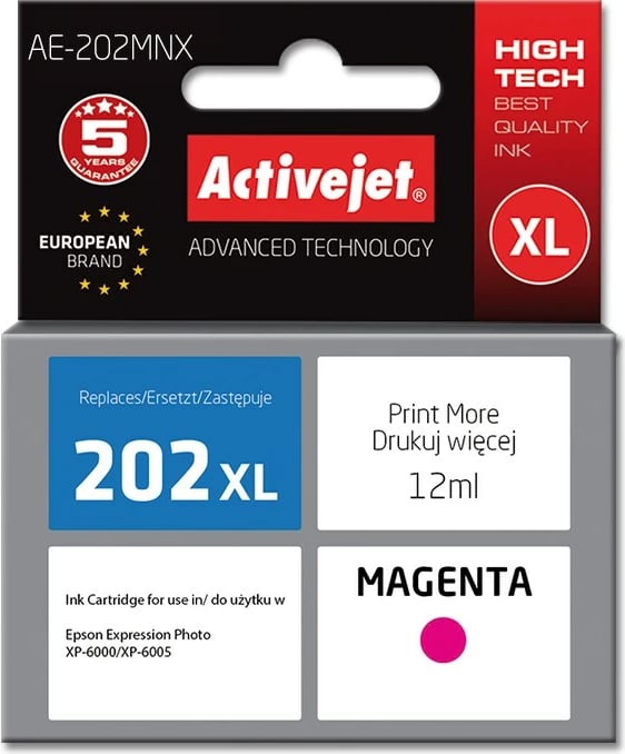 Ngjyrë zëvendësuese Activejet AE-202MNX për printer Epson, 12 ml