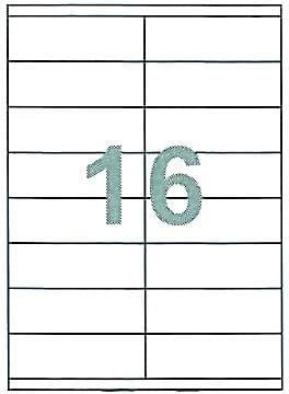 Etiketa vetëngjitëse NEXT 105x37mm, 16/copë, 100 fletë A4, Bardhë