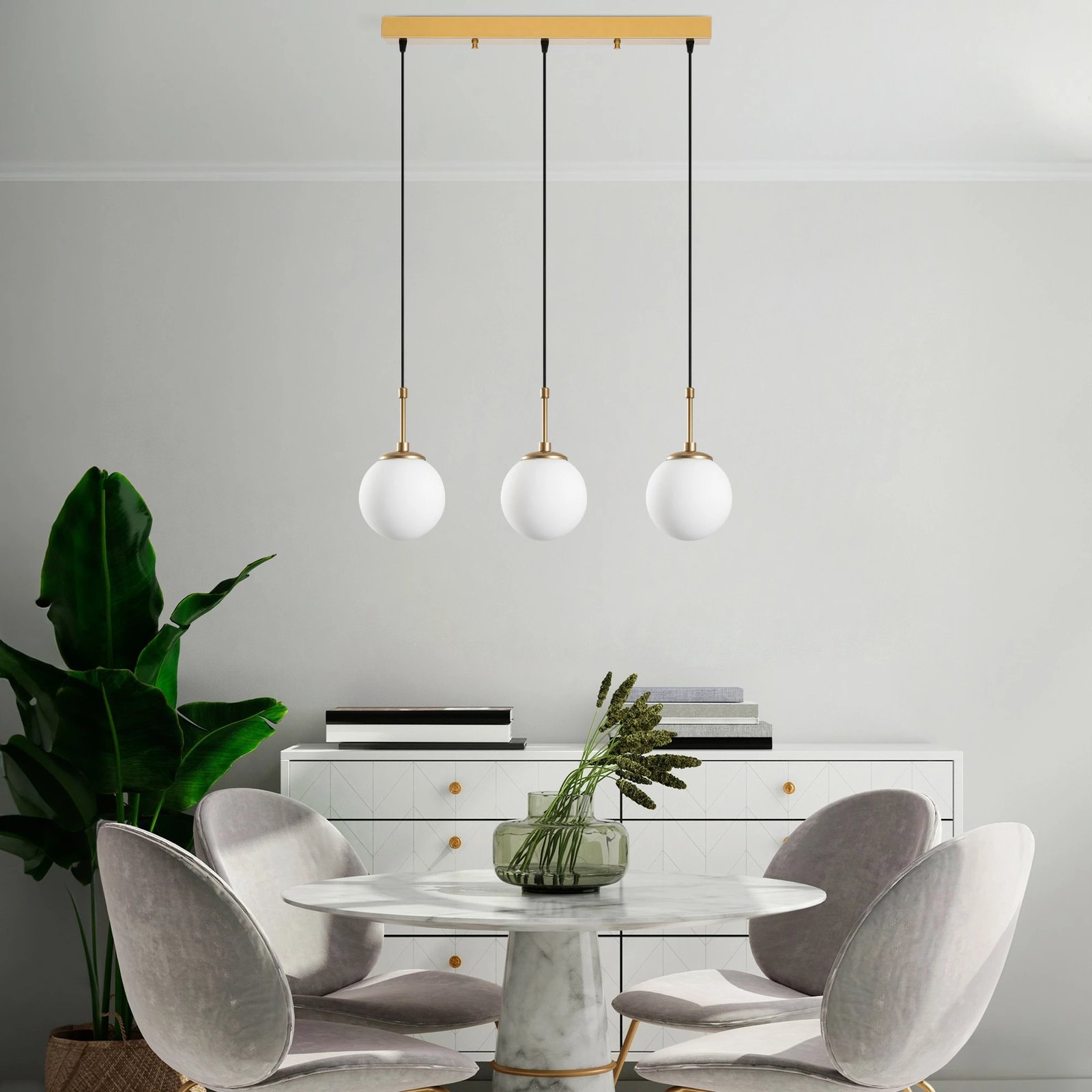 Llambë tavani Opviq, Orbital, ngjyrë ari, 65x15x115cm