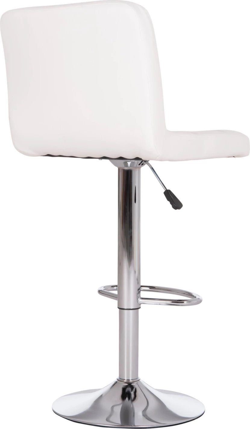 Karrige për bar rrotulluese DIANA, lëkurë PU e bardhë, metal krom, FH202.22, 44x52x109cm, set prej 2 copë