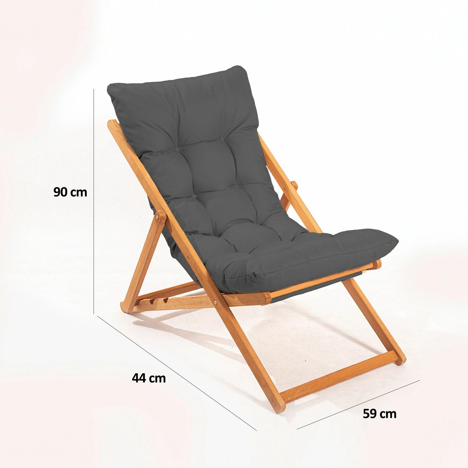 Set tavoline me karrige për oborr, 3 pjesë, Hanah Home, My005, gri