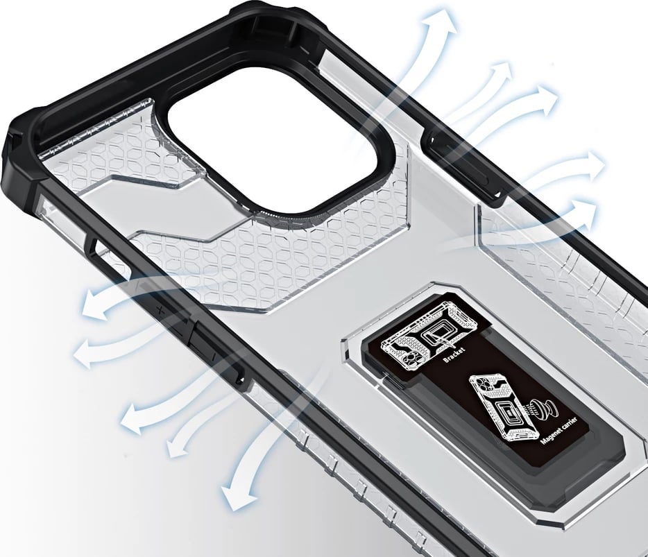 Mbështjellës Hurtel Crystal Ring Case për iPhone 13 Pro Max, me këmbëz, i gjelbër