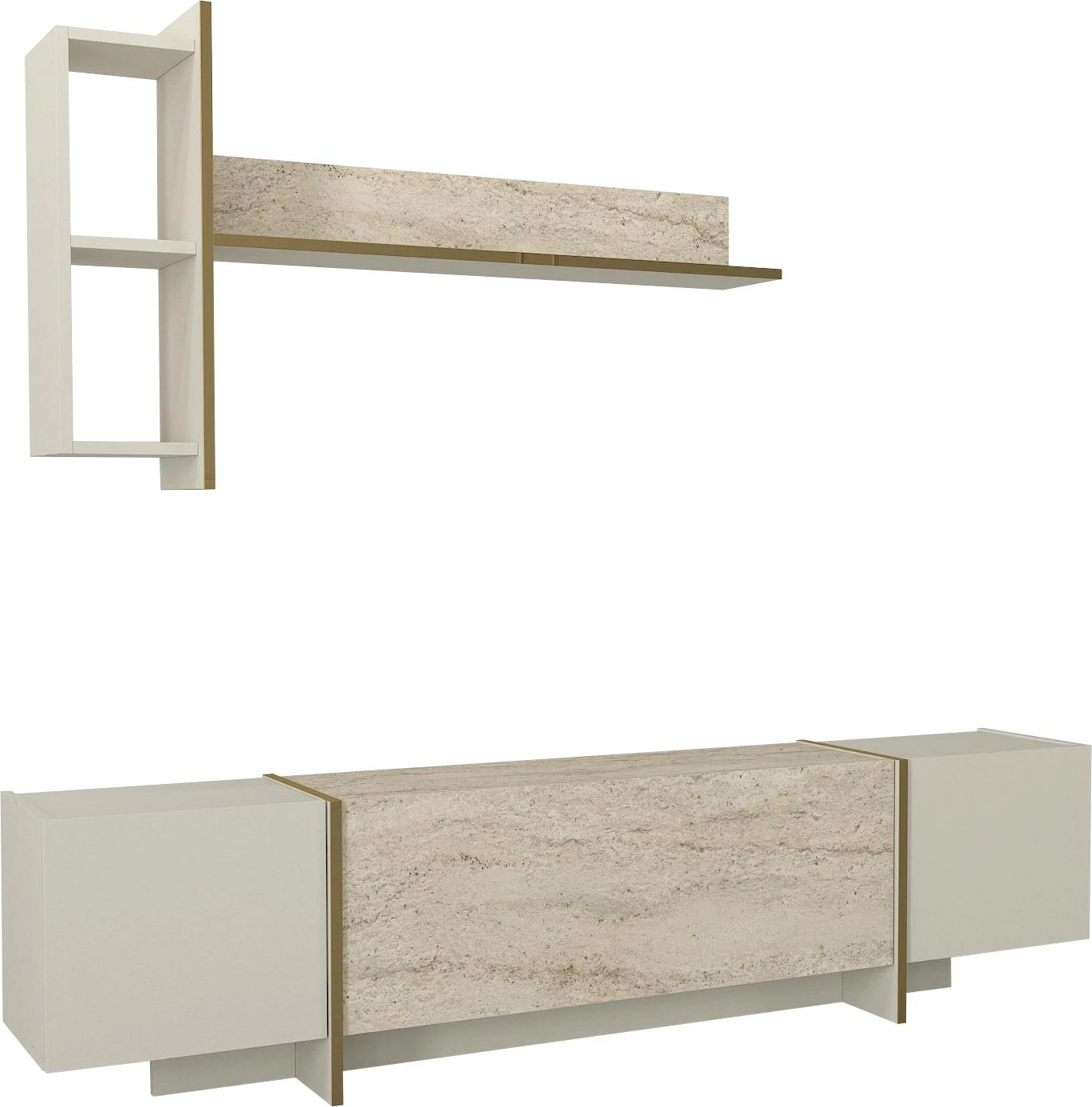 Njësi TV Skye Decor, ngjyrë travertin-sandstone, Veyron