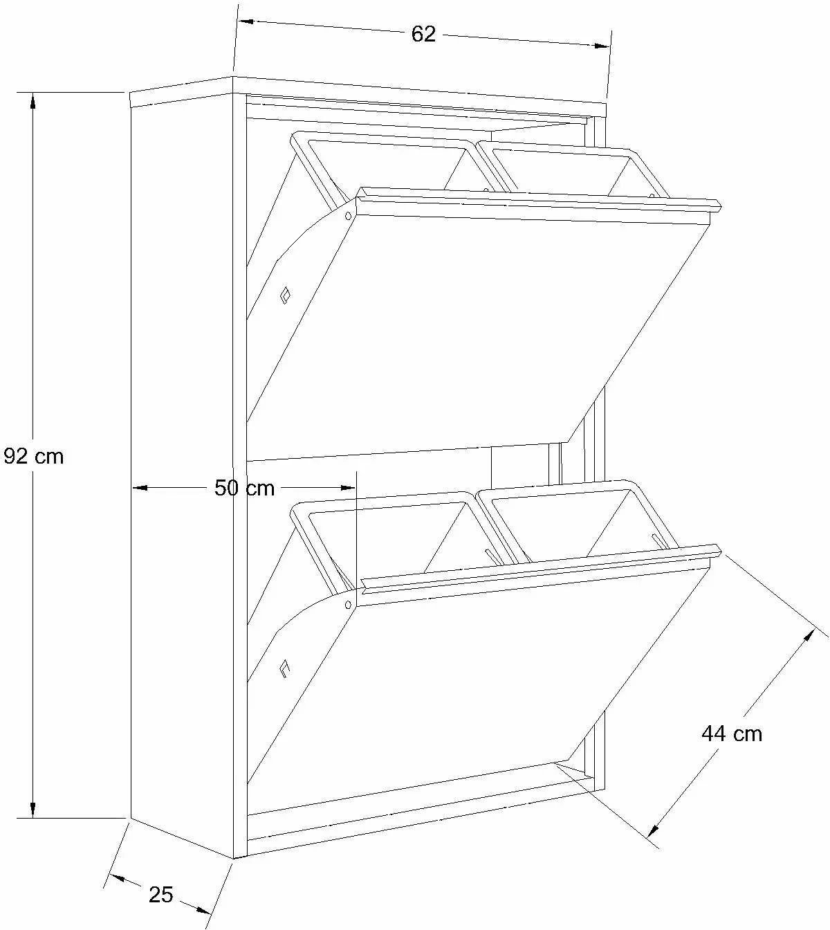 Dollap multifunksional, ngjyrë e bardhë, Skye Decor, Forto 4
