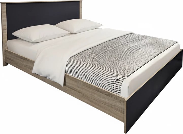 Krevat Athos, ngjyrë sonoma-antracit, 160x200cm