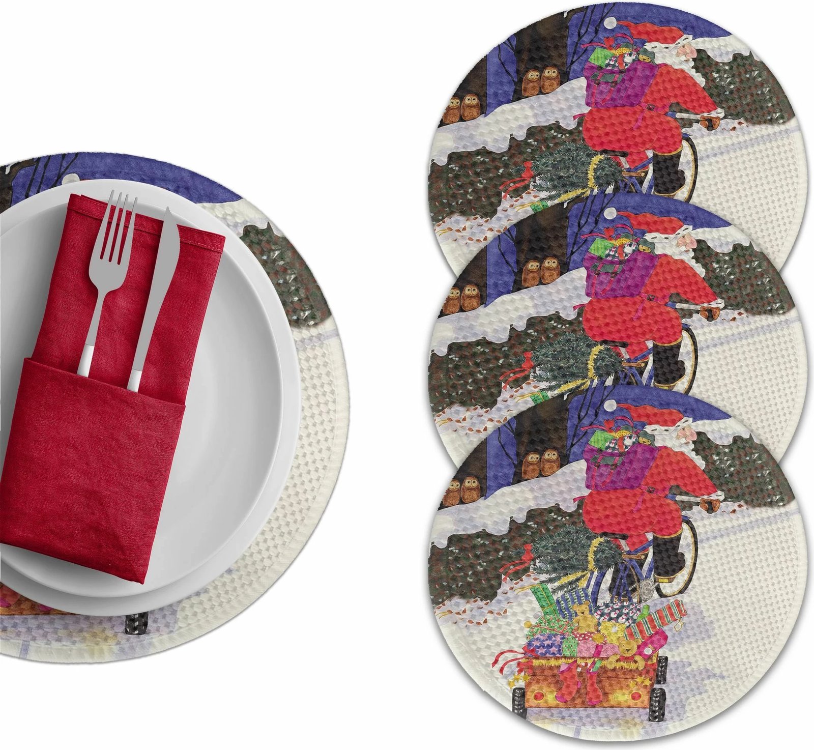 Nënshkopa tavoline, shumëngjyrëshe, Hermia Concept, 37cm (4 copë)