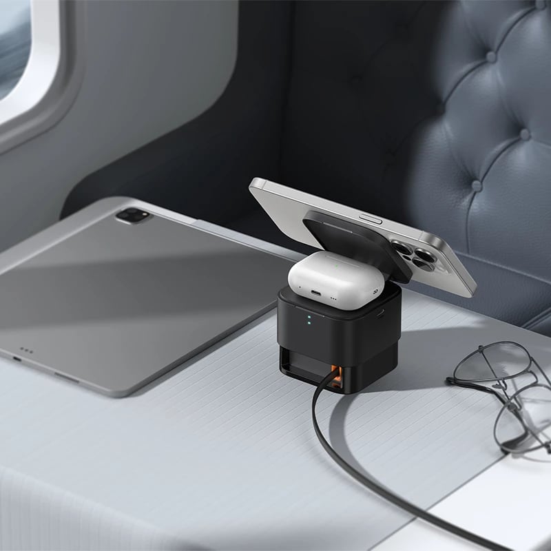 Karikues wireless Baseus BS-W531, MagSafe/Qi, USB-C, 20W, i zi