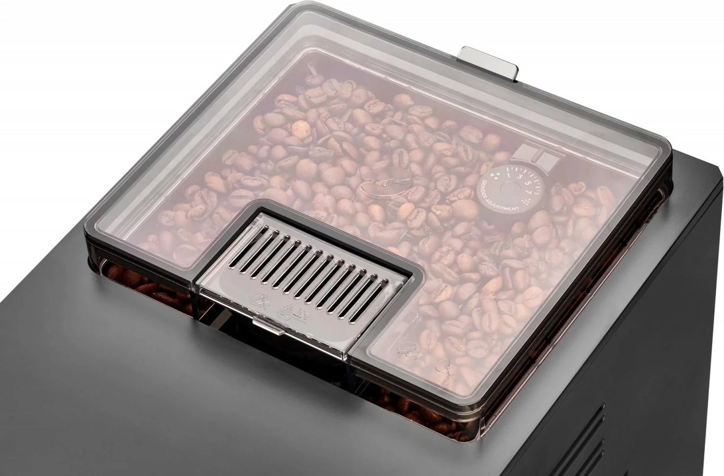 Aparat espresso, Amica Elegance CM 7011, 15 bar, 1725 W, mulli çeliku 5 nivele, depozitë ujit 1.8 L, depozitë kafeje 250 g, sistem qumështi, i zi