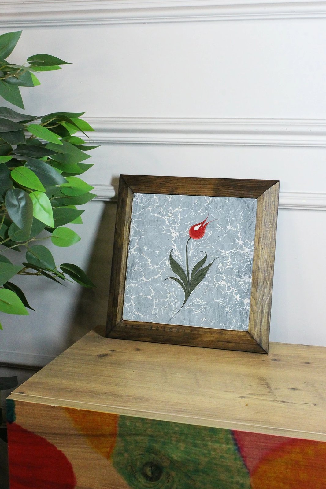 Pikturë dekorative me kornizë, Wallity, Ersytastablo42 - 16, shumëngjyrëshe, 15.5x15.5cm